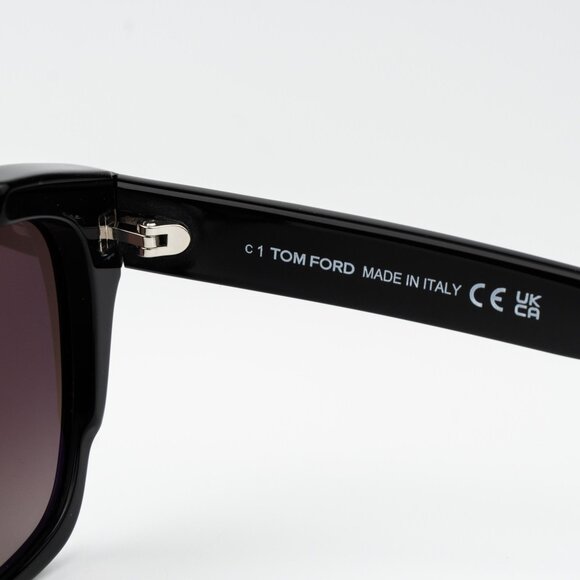 Tom Ford LAUREN-02 Women Sunglasses Gradient Burgundy Polarized Square FT0614/S - Picture 8 of 11